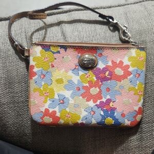 Coach Multicolor Floral Wristlet